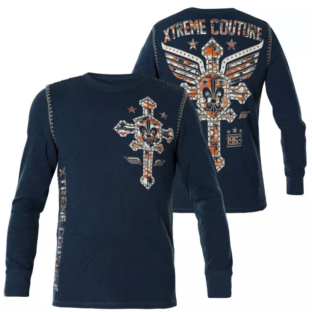 Xtreme Couture AFFLICTION Men's Thermal L/S SOLDIE - Picture 1 of 11